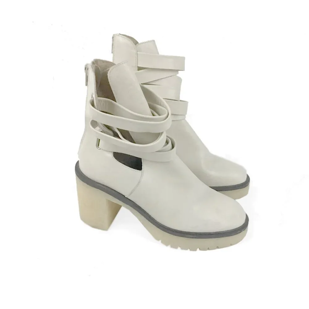 Free People Jesse Cutout Platform Off White Boot
